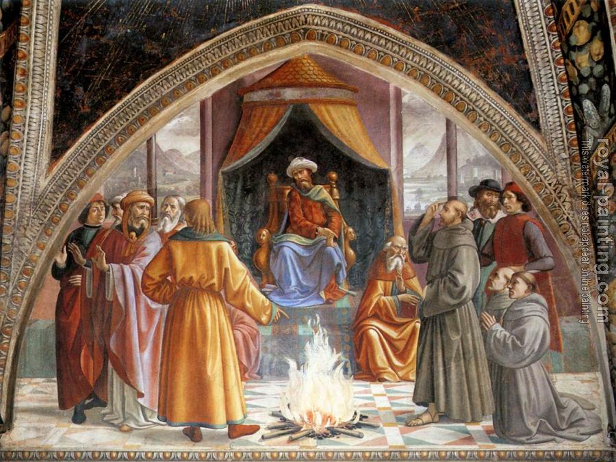 Domenico Ghirlandaio : St Francis cycle, Test of Fire before the Sultan